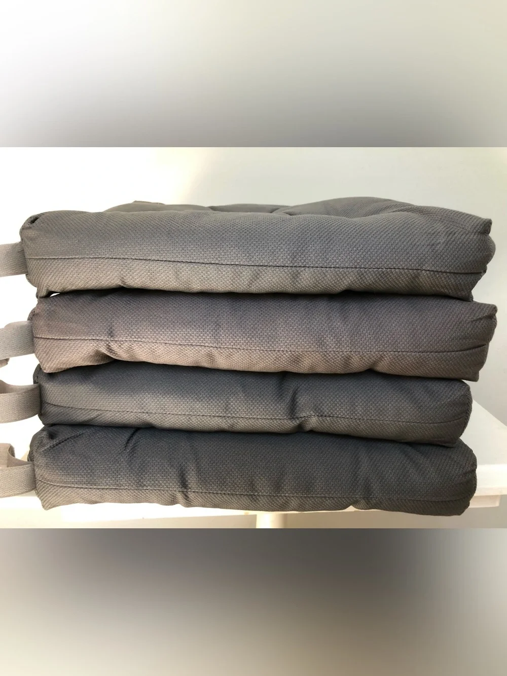 IKEA Thick Cushiony Grey Four Chair Pads